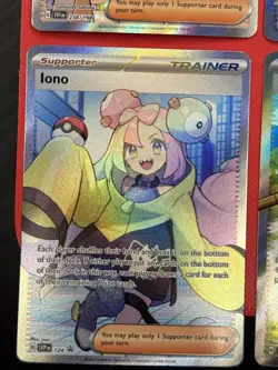 Pokemon TCG 4 Card Lot Trainer Supporter Full Art Holo Waifu Iono Bianca NM - Image 4