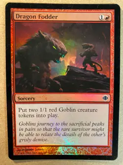 MTG 1x FOIL Dragon Fodder Shards of Alara Pauper Magic the Gathering Card x1 NM - Image 1