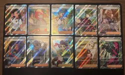 Pokemon Card Lot Holo Rare Full Art Trainers 10 Cards Total NM - Image 1