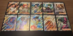 Pokemon Card Lot Holo Rare Full Art Trainers 10 Cards Total NM - Image 2