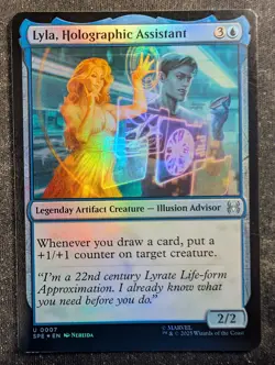 Lyla, Holographic Assistant - Foil - UB: Spider-Man (MTG) - Image 1