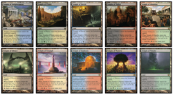 Set of All 10 Scrylands Magic: the Gathering MTG Commander EDH Scry Land - Image 1