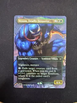 Venom, Deadly Devourer (BORDERLESS) Marvel Spider-Man - Magic (MTG) - Image 1