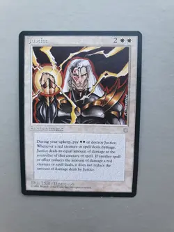 Justice, MTG Ice Age (1995) Uncommon White Enchantment NM - Image 1