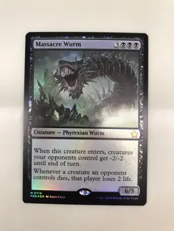 Massacre Wurm Foil MTG Magic the Gathering Card NM Near Mint FDN - Image 1