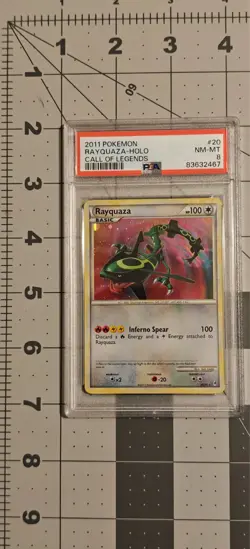 Pokemon TCG Rayquaza Holo 20/95 Call of Legends 2011 PSA 8 NM-MT - Image 1