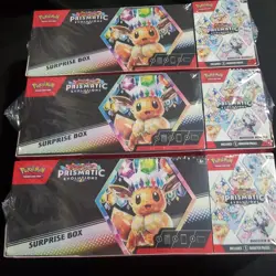 3X Pokemon TCG Prismatic Evolutions Surprise Box& Booster Bundle Sams Club - Image 1