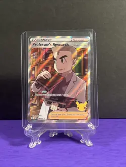 Pokemon TCG Professor's Research Full Art Celebrations 024/025 Holo Ultra Rare - Image 1
