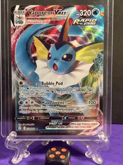 Pokemon - Vaporeon VMAX - 030/203 - Evolving Skies - Holo - Ultra Rare NM - Image 2