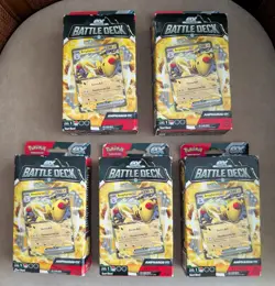 Pokemon TCG ex Battle Decks Box Ampharos ex Sealed New Set of 5 820650852282 - Image 1