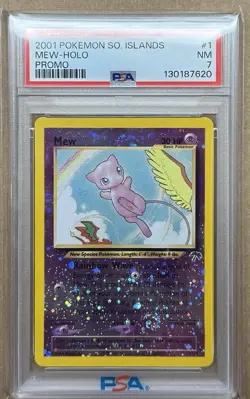 2001 Pokemon Southern Islands Mew Holo #1 Promo PSA 7 - Image 1