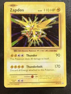 Zapdos 42/108 Pokemon Evolutions Holo Rare TCG LP - Image 1