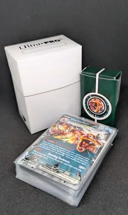 Pokemon Charizard EX TCG League Battle Deck Lvl 3 + Sleeves and Tokens - Image 1