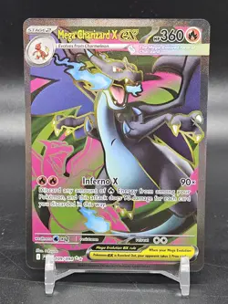 MEGA CHARIZARD X EX 2025 POKEMON PHANTASMAL FLAMES PFL EN #109/094 ULTRA RARE - Image 1