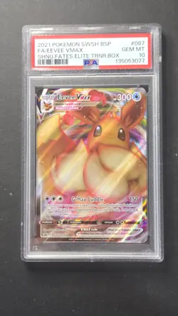 PSA 10 Eevee Vmax SWSH087 Black Star Promo Pokemon 2021 - Image 1
