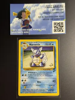 Pokemon TCG Wartortle [W Stamped] 063/130 Wotc Promo Regular Vintage - Image 1