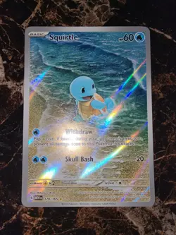 Pokemon TCG Scarlet & Violet 151 Squirtle Illustration Rare 170/165 NM/MINT - Image 1