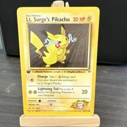 Pokemon Lt. Surge's Pikachu Gym Heroes 1st Edition (81/132) - Image 1