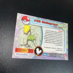 Bellsprout #69 Pokemon 1999 Topps TV Animation Edition Series 1 Blue Logo - Image 2