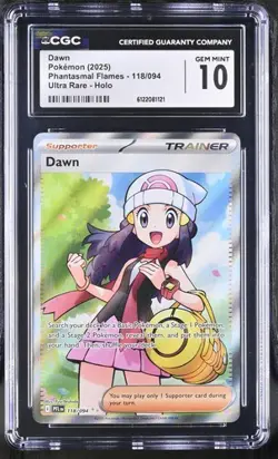 Dawn *CGC 10* Ultra Rare *Phantasmal Flames* #118 *2025* Pokemon - Image 1