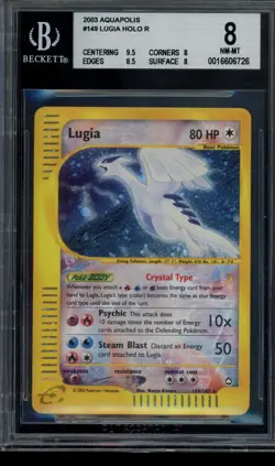 Pokemon Crystal Lugia Holo 2003 Aquapolis #149 BGS 8 NM-MT - Image 1