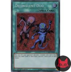Yugioh Delinquent Duo LCKC-EN101 Secret Rare 1st Edition NM - Image 1