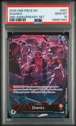 Shanks OP09-001 - One Piece 2nd Anniversary English Version - PSA 10 - Image 1
