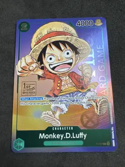 One Piece Monkey D. Luffy P-037 1st Anniversary Tournament Promo Holo 037 - Image 1