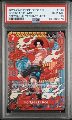 Portgas D. Ace OP02-013 - One Piece Two Legends Special Alt Art - PSA 10 - Image 1