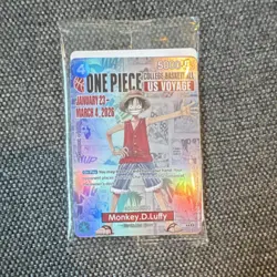 Bandai Namco One Piece CCG Monkey D. Luffy US Voyage Promo Holo Card - Image 1