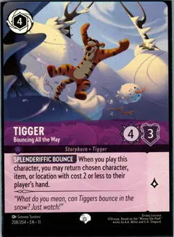 Disney Lorcana Tigger - Bouncing All the Way EPIC Winterspell #208/204 NM - Image 1