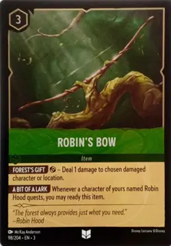 98/204 ROBIN'S BOW INTO THE INKLANDS FOIL UNCOMMON DISNEY LORCANA CARD - Image 1
