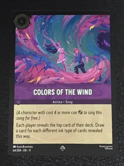 Disney Lorcana Winterspell Colors of the Wind Cold Foil 64/204 NM Super Rare - Image 1