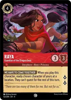 Raya-Guardian of the Dragon Gem 122/204 Ursula's Return Non-Foil Disney Lorcana - Image 1
