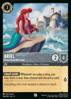 Ariel-Determined Mermaid 196/204 Fabled Non-Foil Disney Lorcana - Image 1