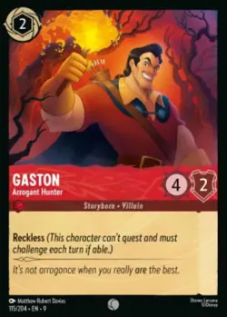 Gaston-Arrogant Hunter 115/204 Fabled Non-Foil Disney Lorcana - Image 1