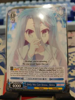 Weiss Schwarz Only We Can Know, Shiro No Game No Life NGL/S58-E083 Rare - Image 1