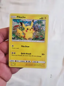 LP/NM Pikachu #4/12 Confetti Holo McDonald's Promo 2018 Pokemon TCG Card - Image 1