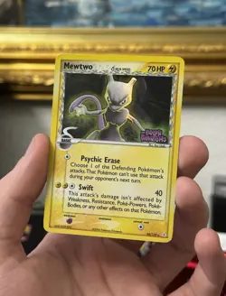 Pokemon TCG Holon Phantoms Mewtwo Delta Species 24/110 Rare Card Stamped Holo - Image 1