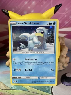 Sun & Moon Promo Alolan Sandshrew 19A/145 Cosmos Holo Pokemon Card (1242) - Image 1
