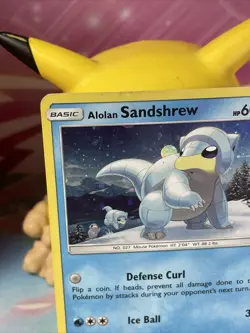 Sun & Moon Promo Alolan Sandshrew 19A/145 Cosmos Holo Pokemon Card (1242) - Image 2