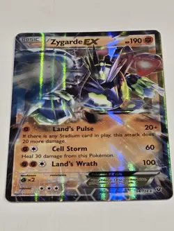Pokemon TCG Zygarde EX 54/124 Fates Collide Ultra Rare Holo NM Card 2016 - Image 3