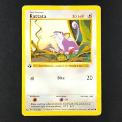Rattata 61/102 - Base Set Shadowless 1st Edition - Pokemon Card - Image 1
