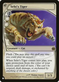 Seht's Tiger - Secret Lair Commander: Raining Cats and Dogs #31 MTG Magic The Ga - Image 1