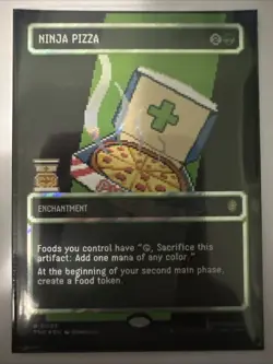 MTG: Teenage Mutant Ninja Turtles - Ninja Pizza Borderless Surge Foil NM - Image 1