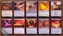 Set of 10 Different Flying Phoenix Creatures *NM* Magic EDH Commander Group MTG - Image 1