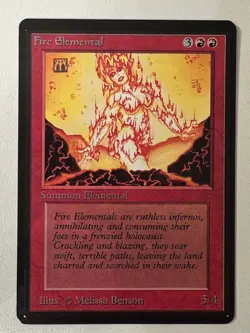 Magic the Gathering MTG Beta Fire Elemental NM- (Beta Bob) - Image 1