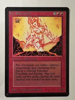 Magic the Gathering MTG Fire Elemental Beta NM Playset (4) (Beta Bob) - Image 3