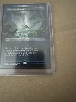 Misty Rainforest (Borderless) (Dragonscale Foil) Special Guests Foil - Image 3