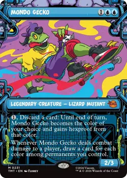 x1 Mondo Gecko - Foil - Showcase R MTG Teenage Mutant Ninja Turtles M/NM, Englis - Image 1
